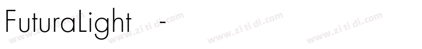 FuturaLight 普通字体转换